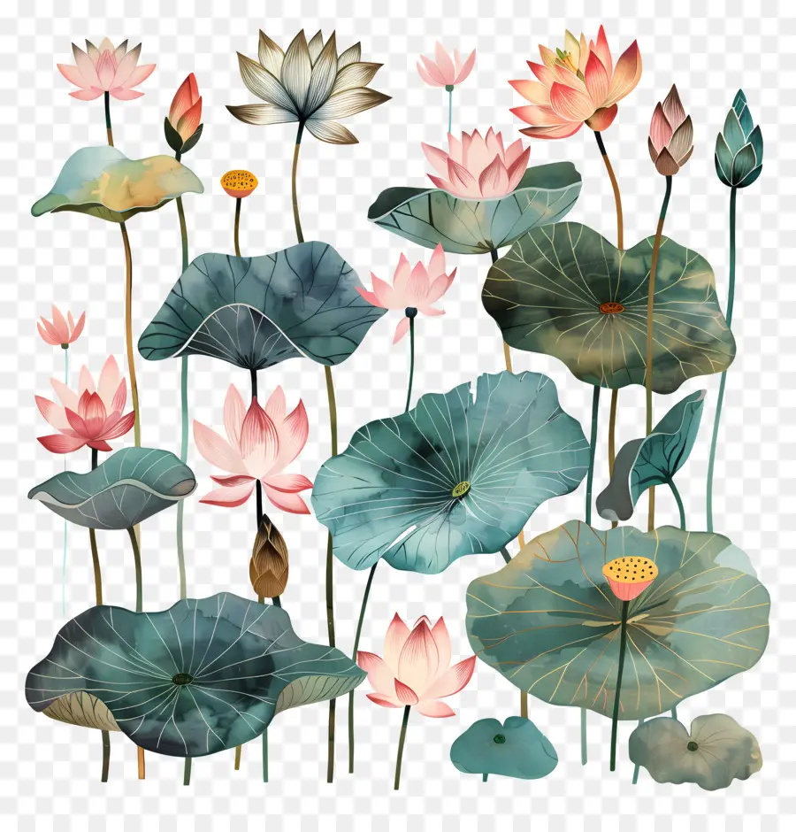 Lotus，Flores De Lótus PNG