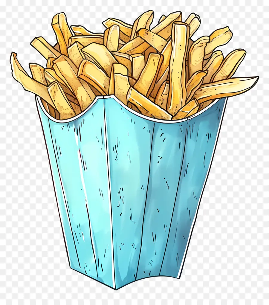 Batatas Fritas，Recipiente De Plástico PNG