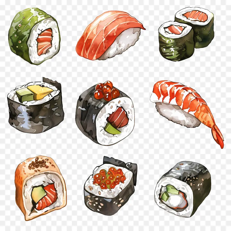 Sushi，Sushi Japonês PNG