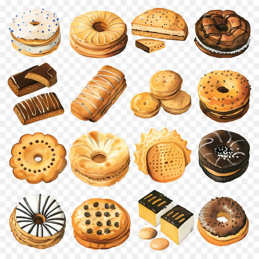 Biscoitos，Doughnuts PNG