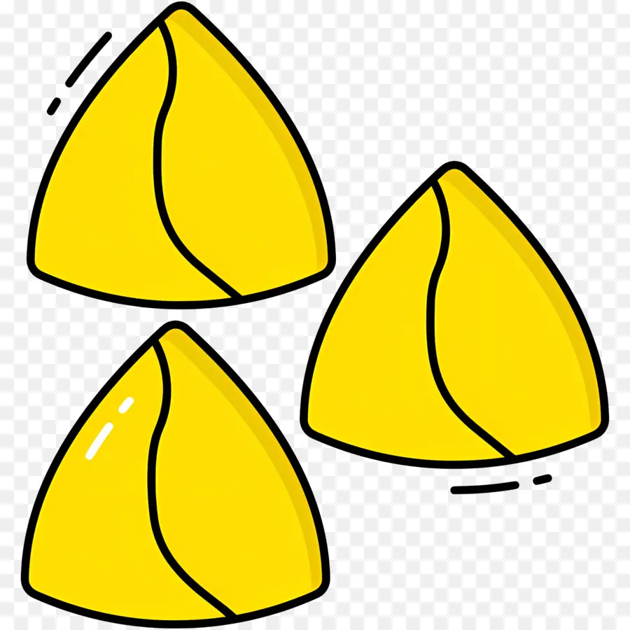 Dia Mundial Samosa，Triângulos Amarelos PNG