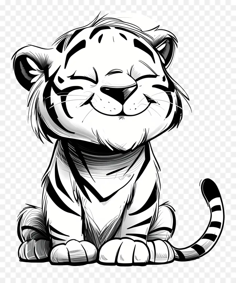 Cartoon Tigre，Tigre Branco PNG