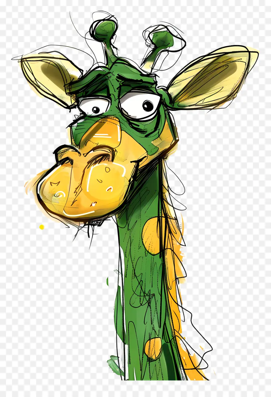 Cartoon Girafa，Pontos PNG