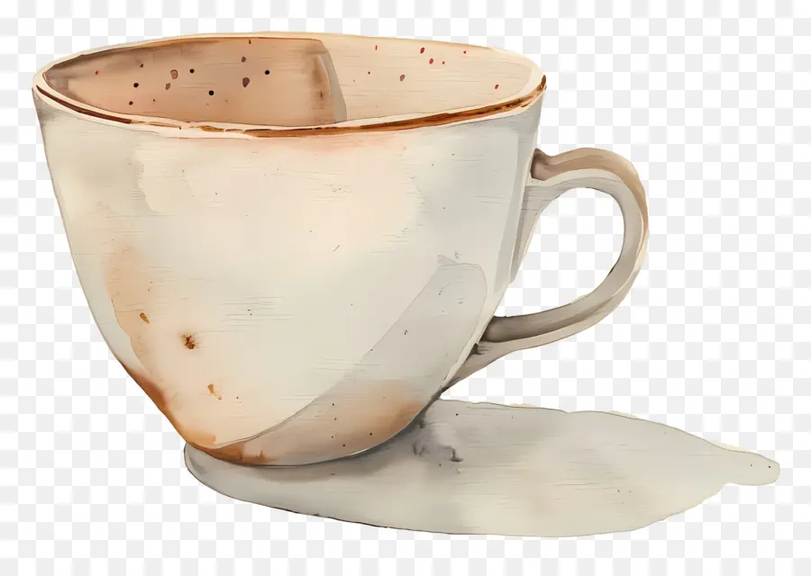 Xícara De Café，Pintura Em Aquarela PNG