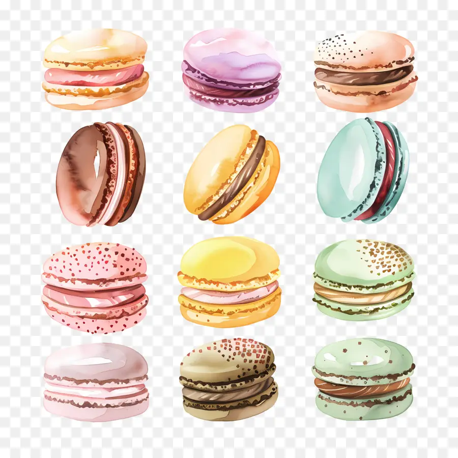 Os Macarons，Macarons Franceses PNG