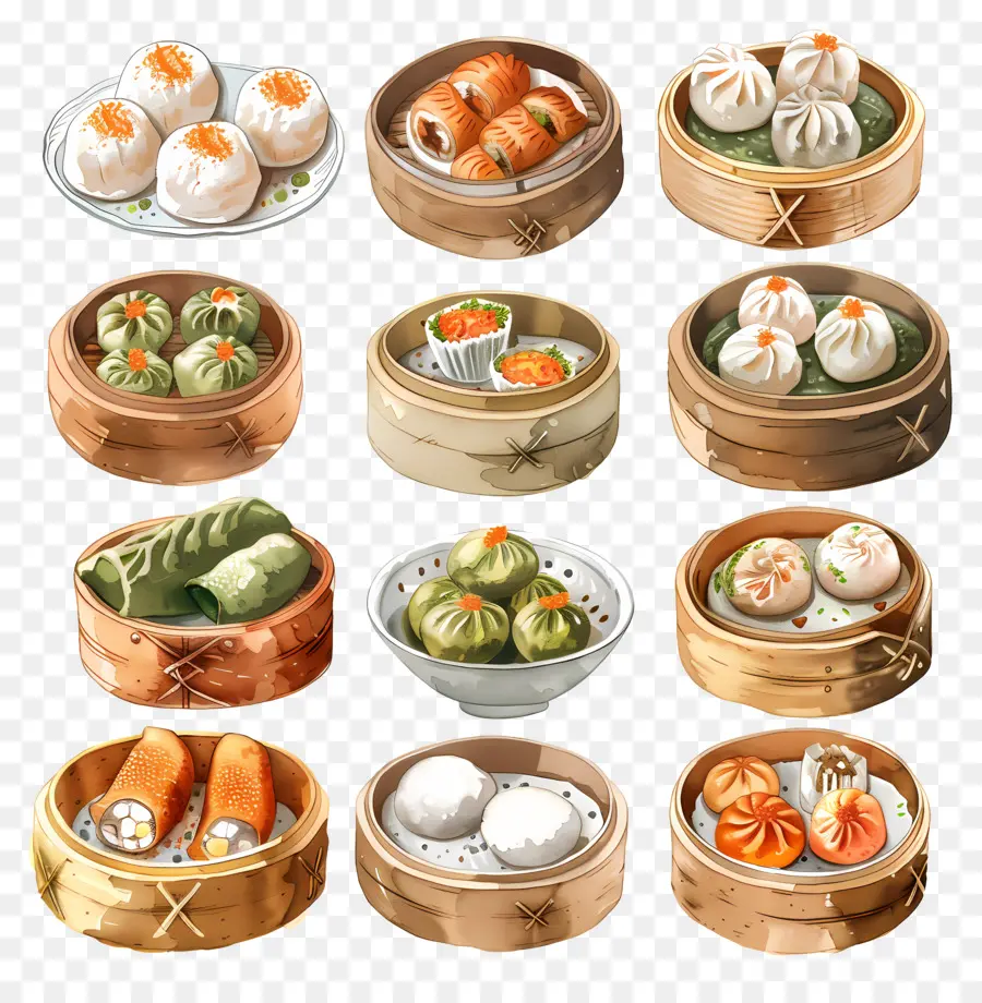 Dim Sum，Comida Chinesa PNG