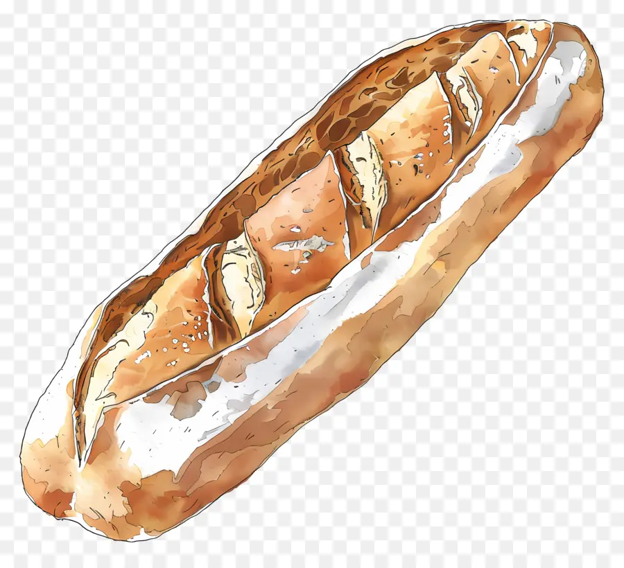 Baguete，Pintura Em Aquarela PNG