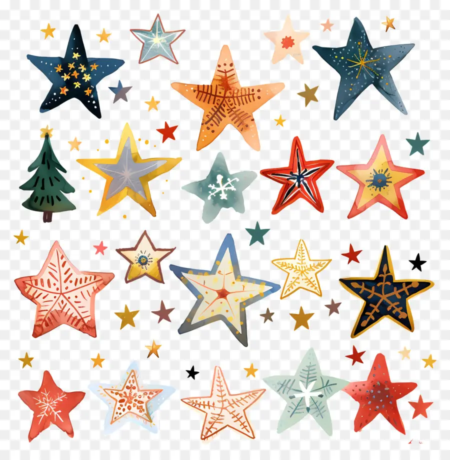 Estrelas，Estrelas Coloridas PNG