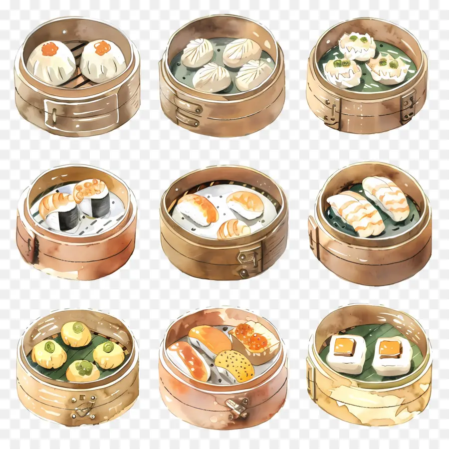 Dim Sum，Comida Chinesa PNG