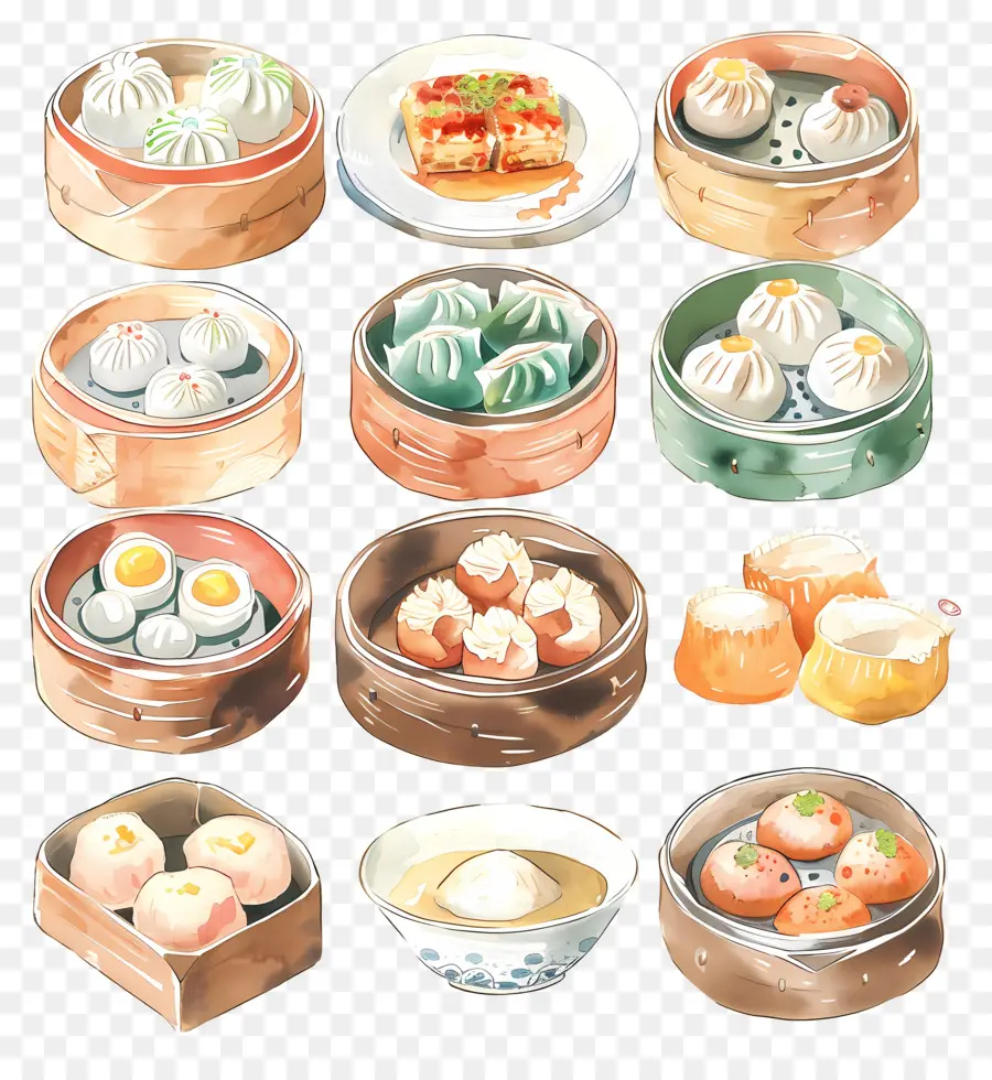 Dim Sum，Cozinha Chinesa PNG