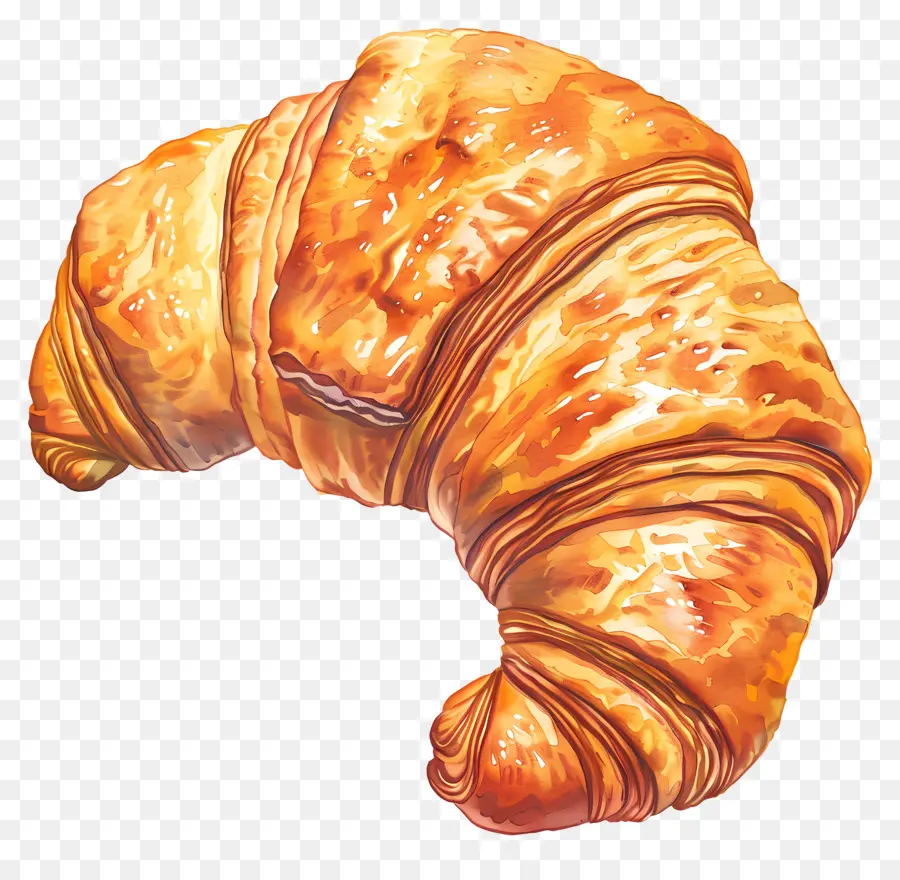 Croissant，Pastelaria PNG