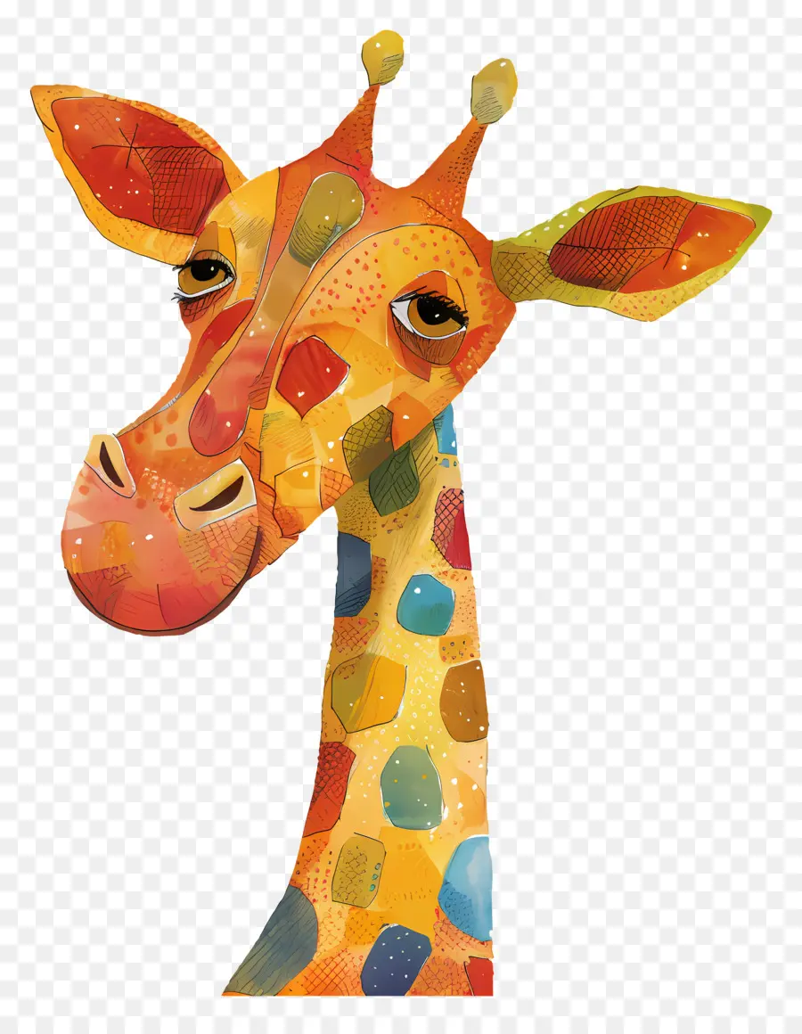 Girafa，Pintura Digital PNG