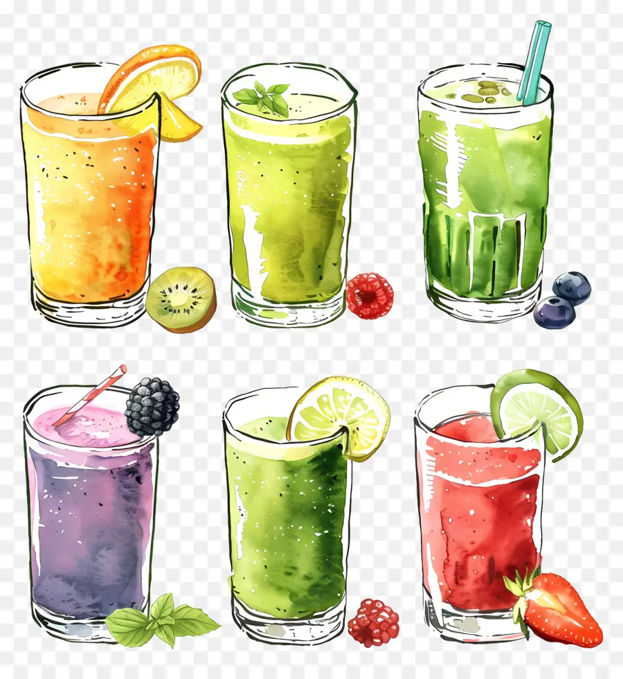 Smoothies，Fruits PNG