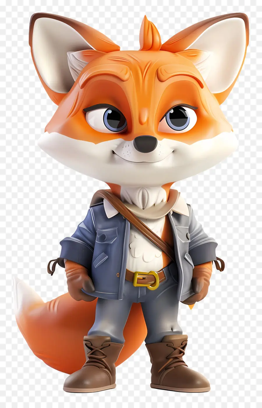 3d Little Fox，Caráter De Desenho Animado Da Fox PNG