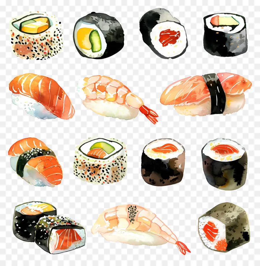 Sushi，Pintura PNG