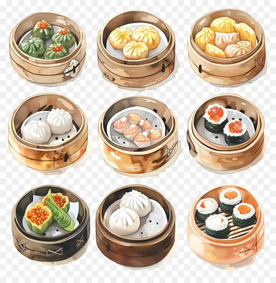 Dim Sum，Bolinhos PNG