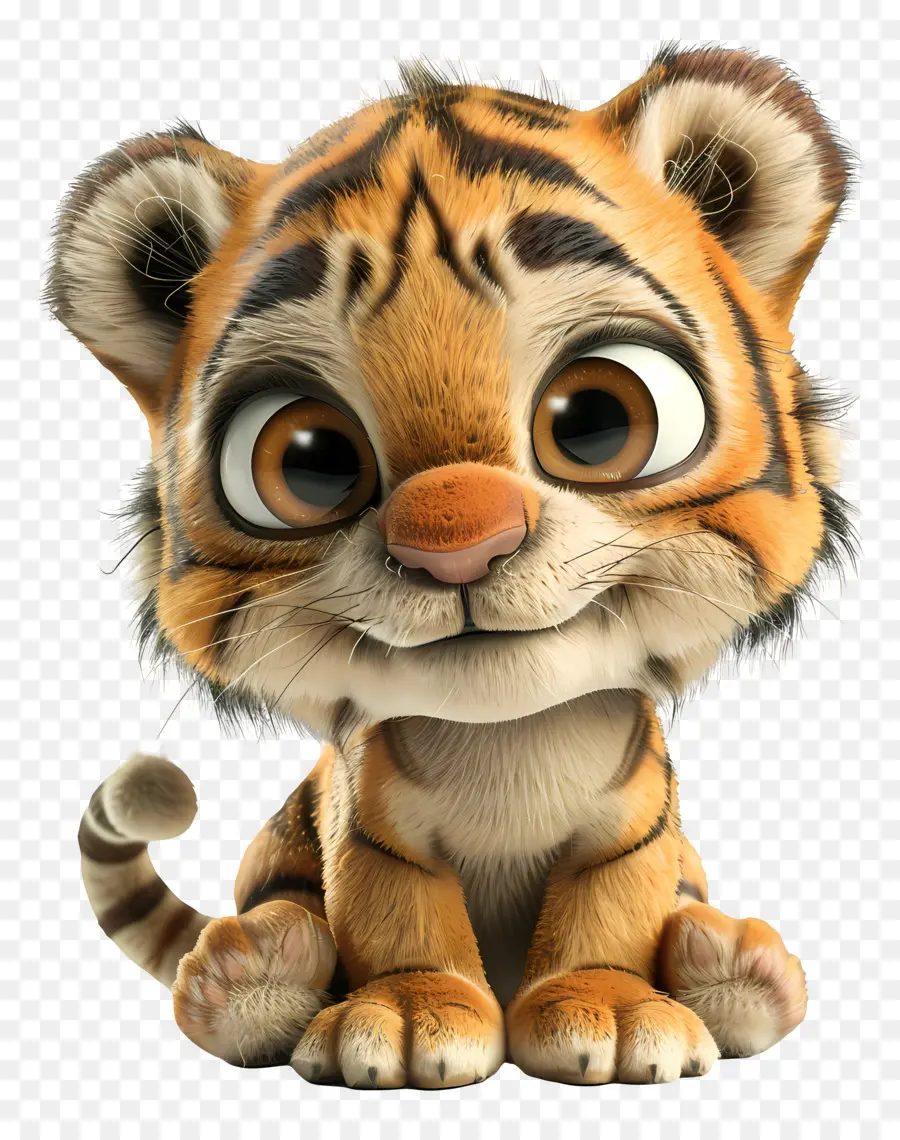 3d Tiger，O Bebê Tigre PNG