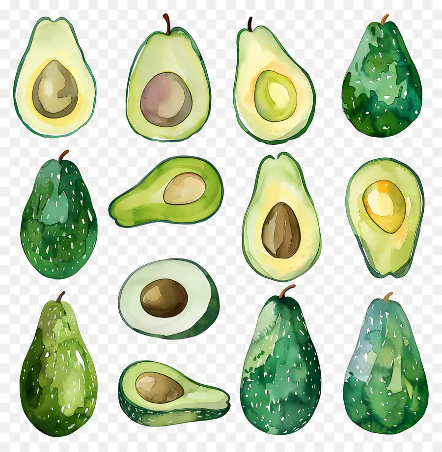 Abacate，Ripe PNG