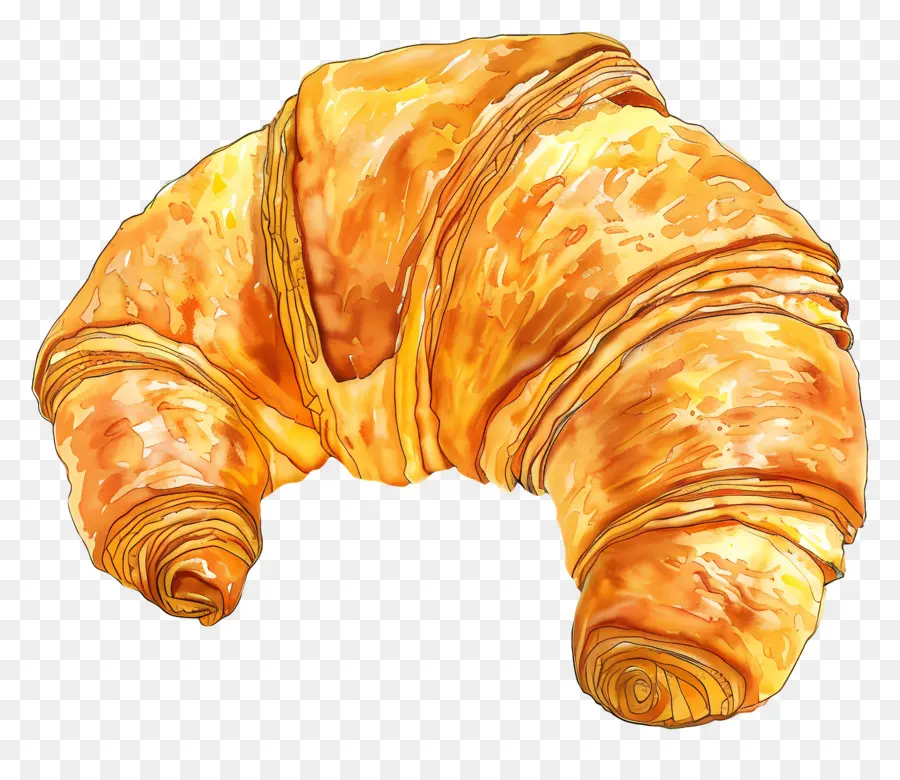 Croissant，Pastelaria PNG