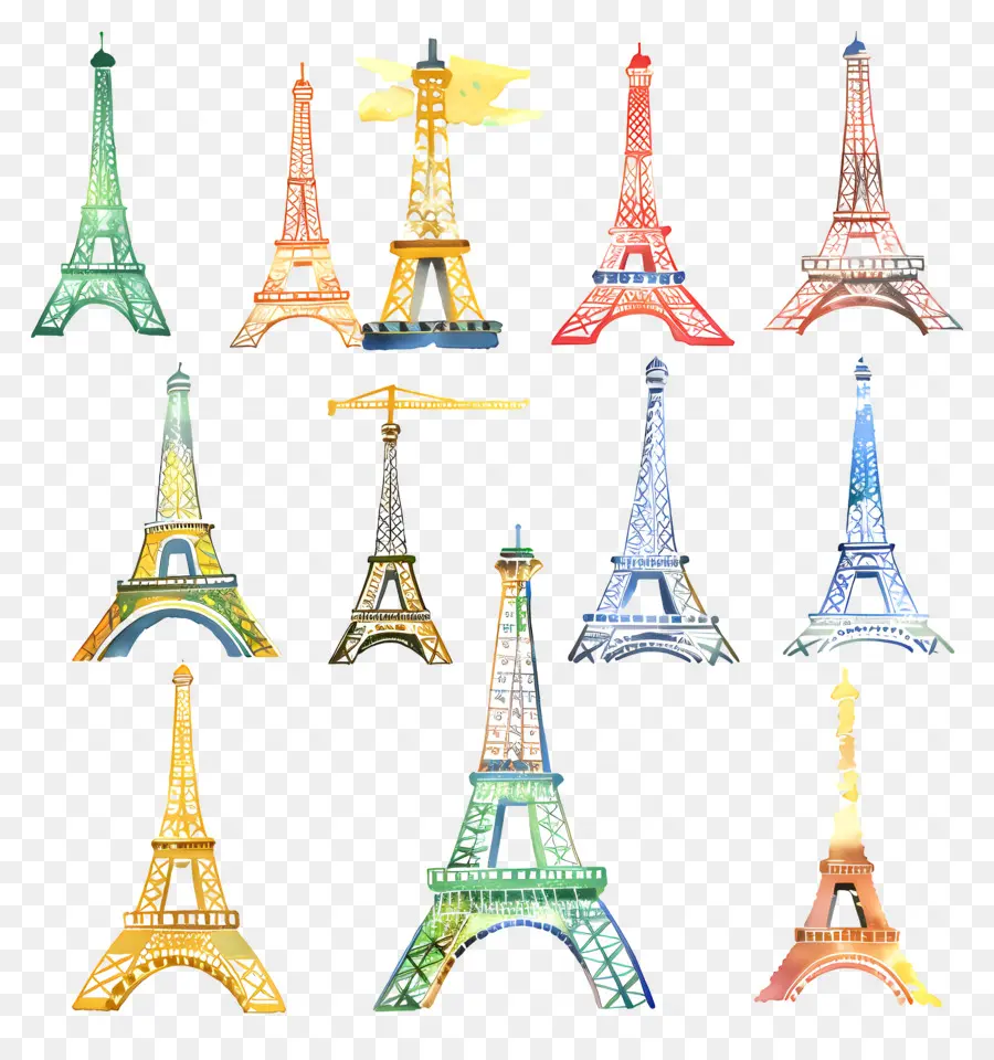 Torre Eiffel，Postais PNG