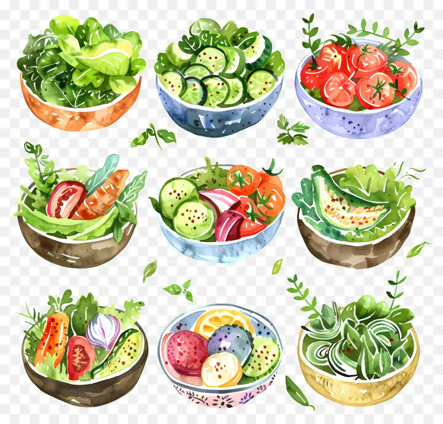 Saladas，Legumes Frescos PNG