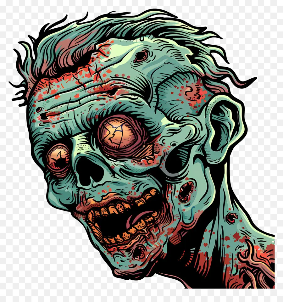 Cabeça Zombie，Zombie PNG