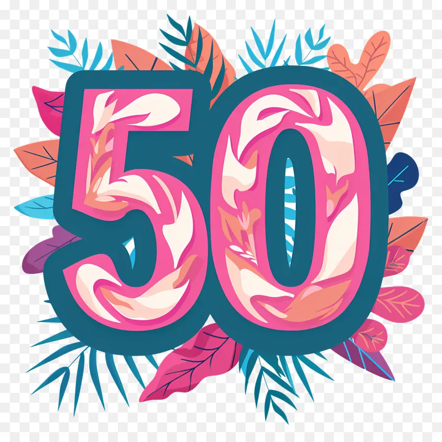 O Número 50，Aniversário De 50 Anos PNG