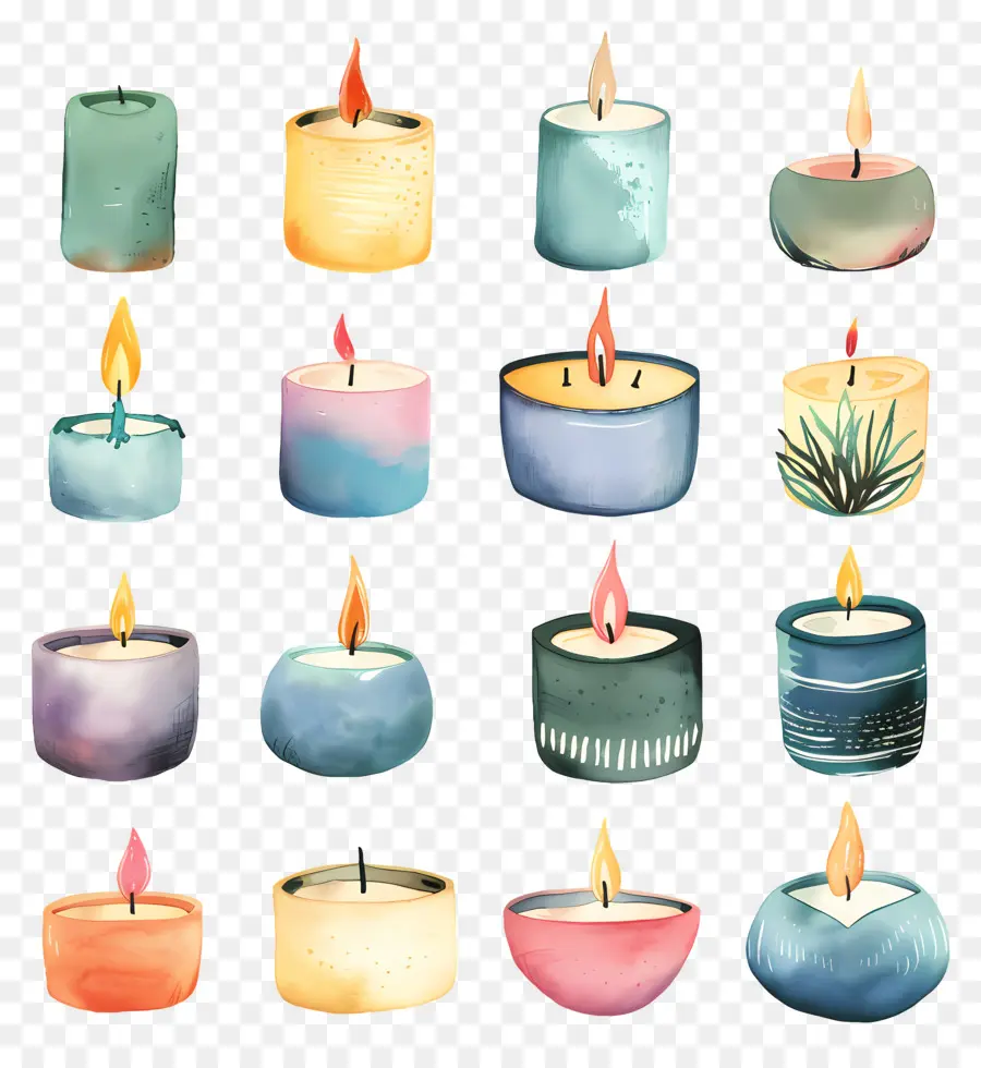 Velas，Aquarela Velas PNG