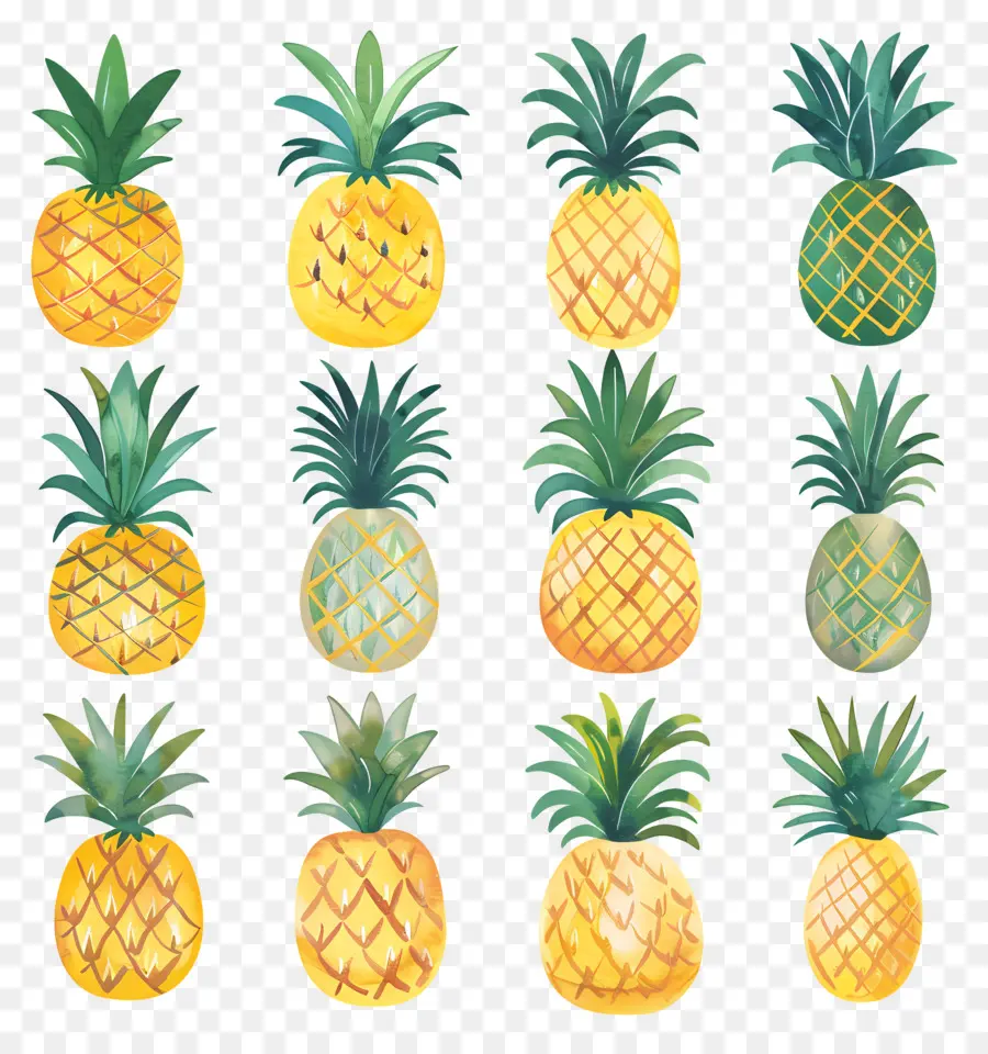 Pineapples，Frutas Tropicais PNG