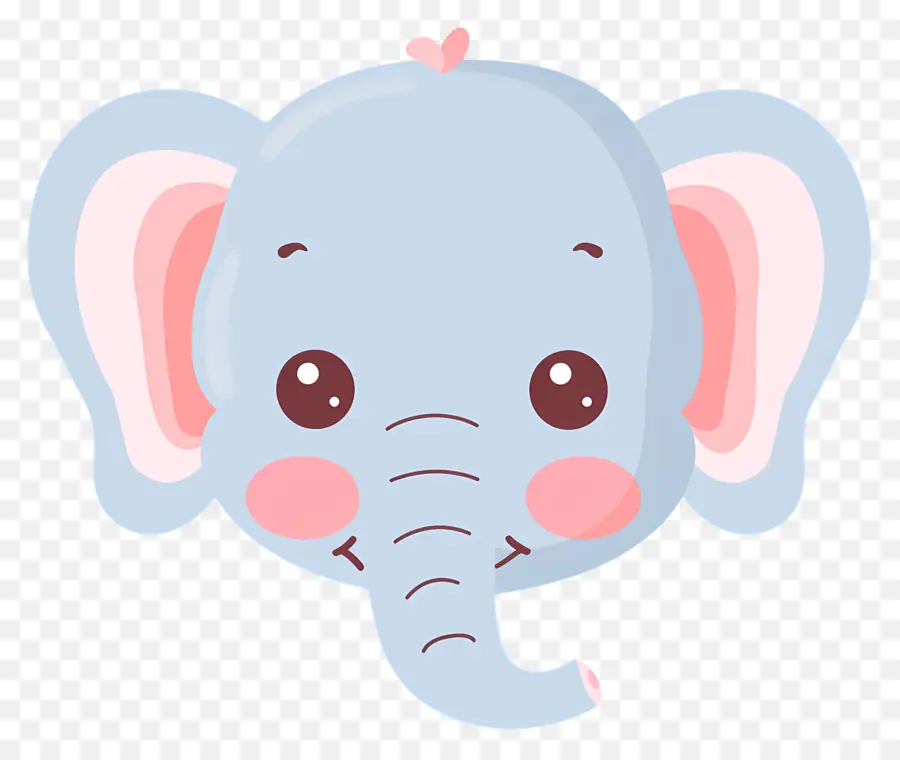 Rosto De Elefante Fofo，Cartoon Elefante PNG