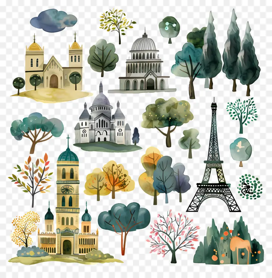 Paris，Paisagem PNG