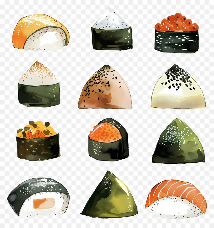 Onigiri，Sushi PNG