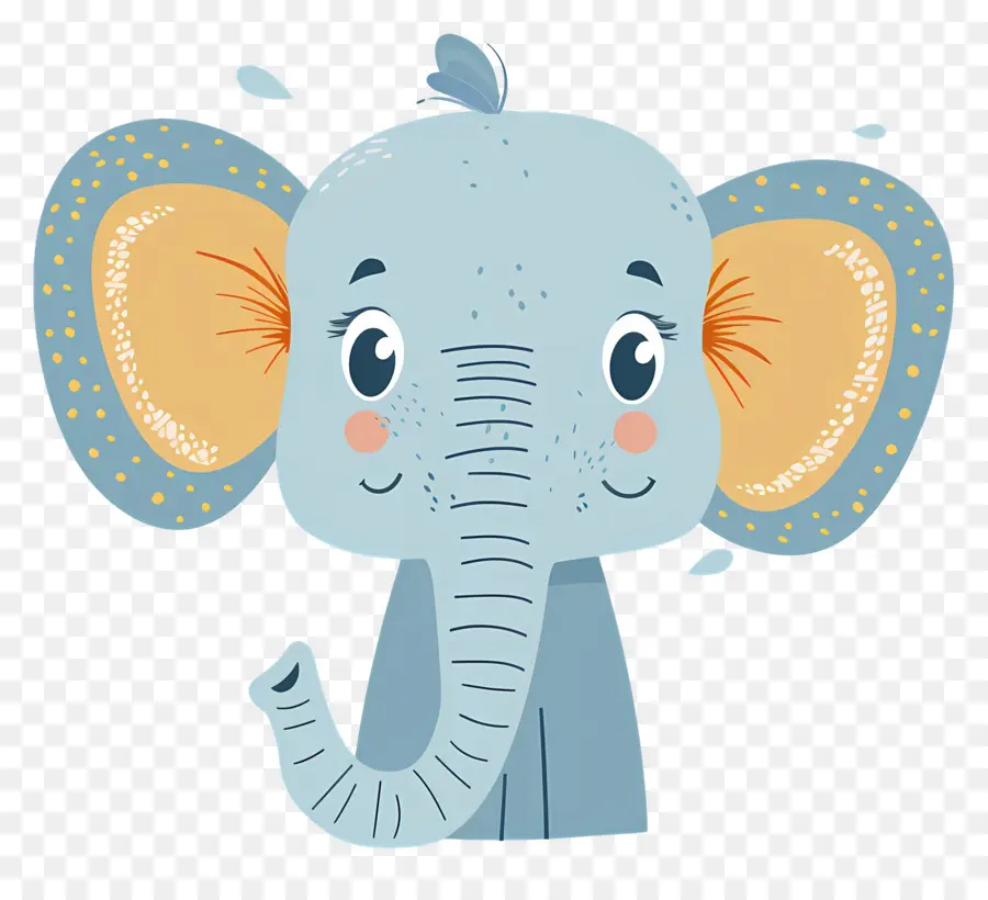 Rosto De Elefante Fofo，Elefante PNG