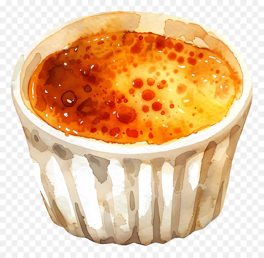 Crème Brûlée，Chocolate Quente PNG