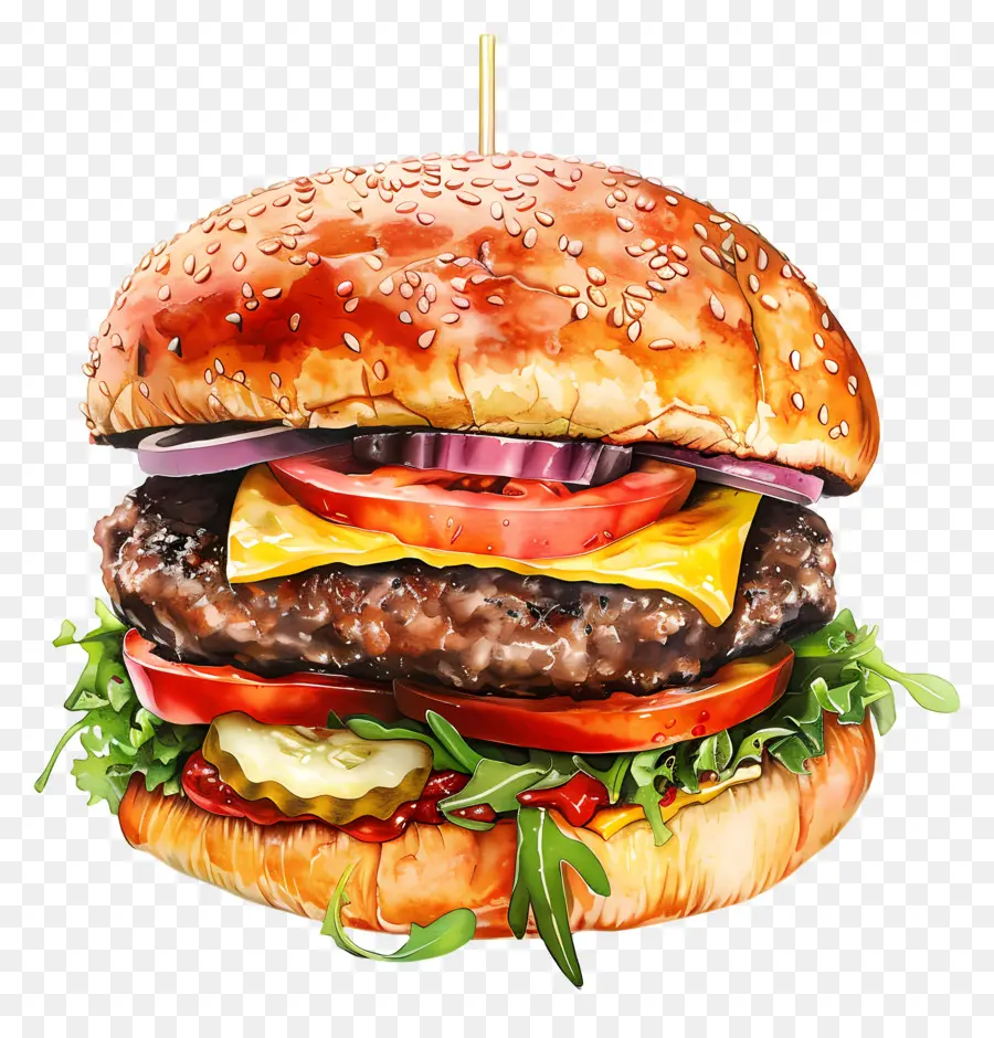 Cheeseburger，Hamburger PNG