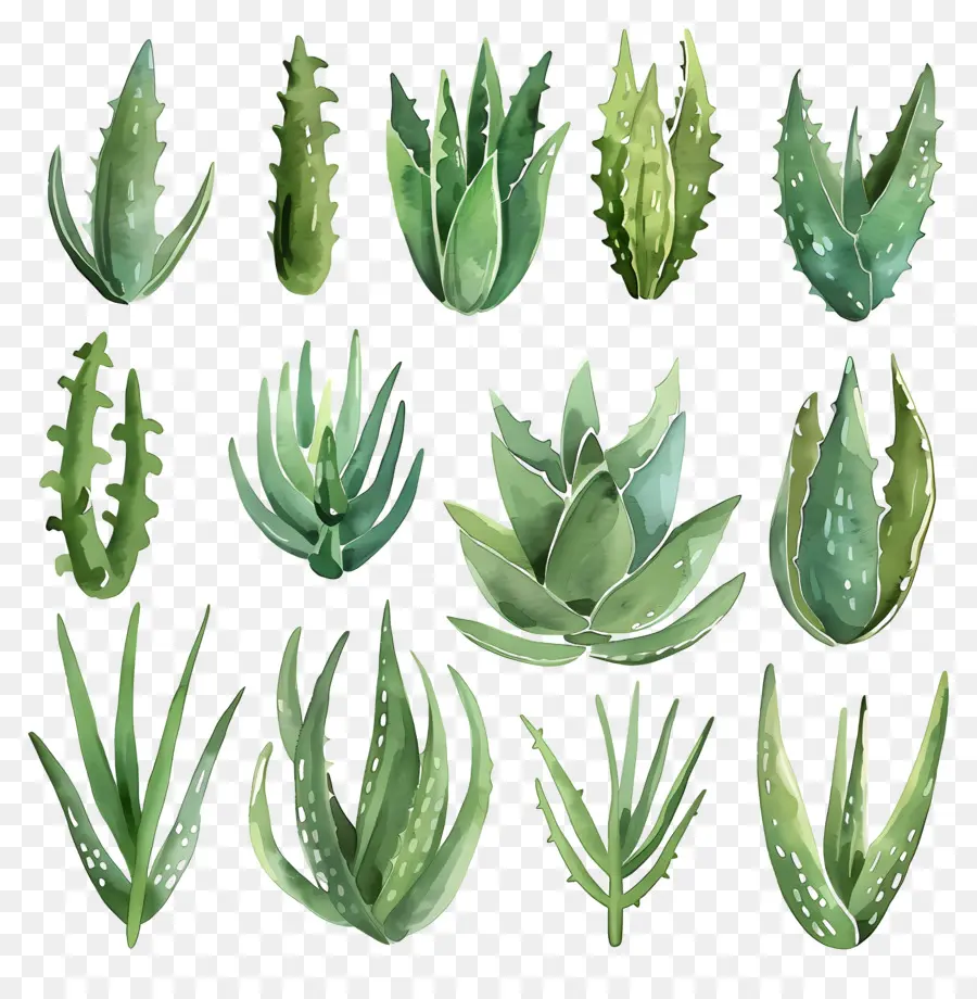 Aloe Vera，Plantas Verdes PNG