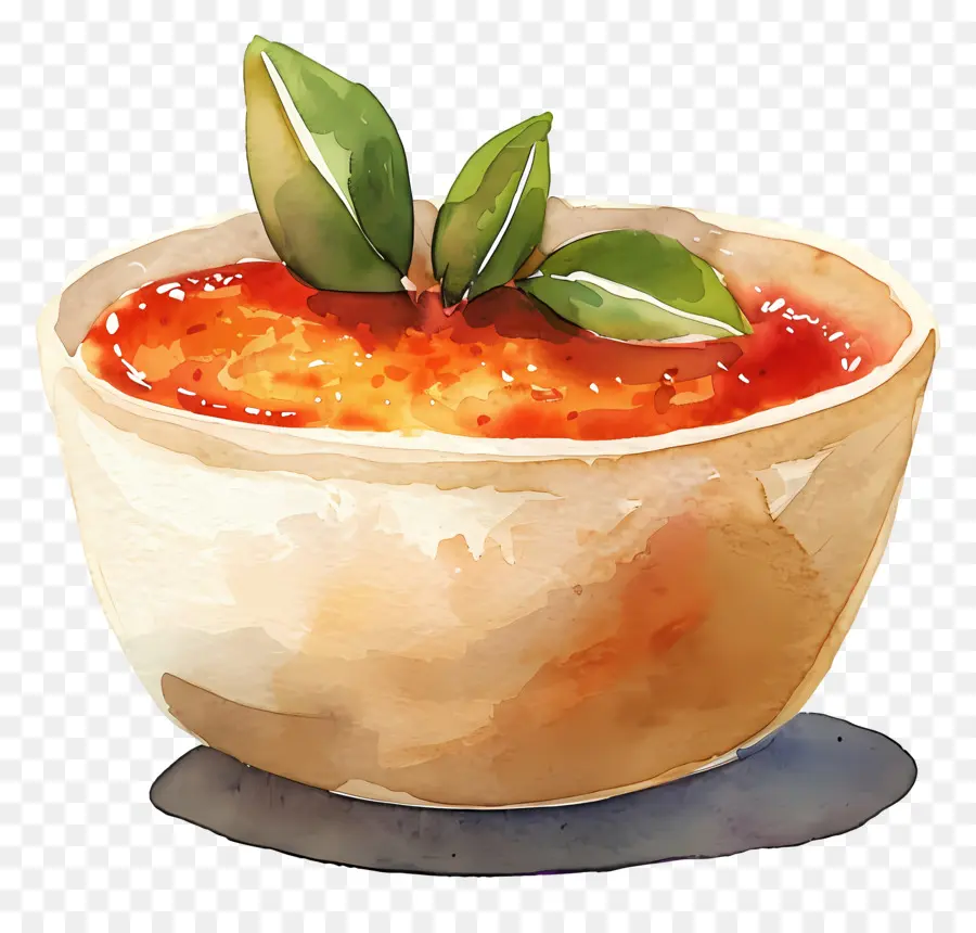 Crème Brûlée，Sopa De Tomate PNG