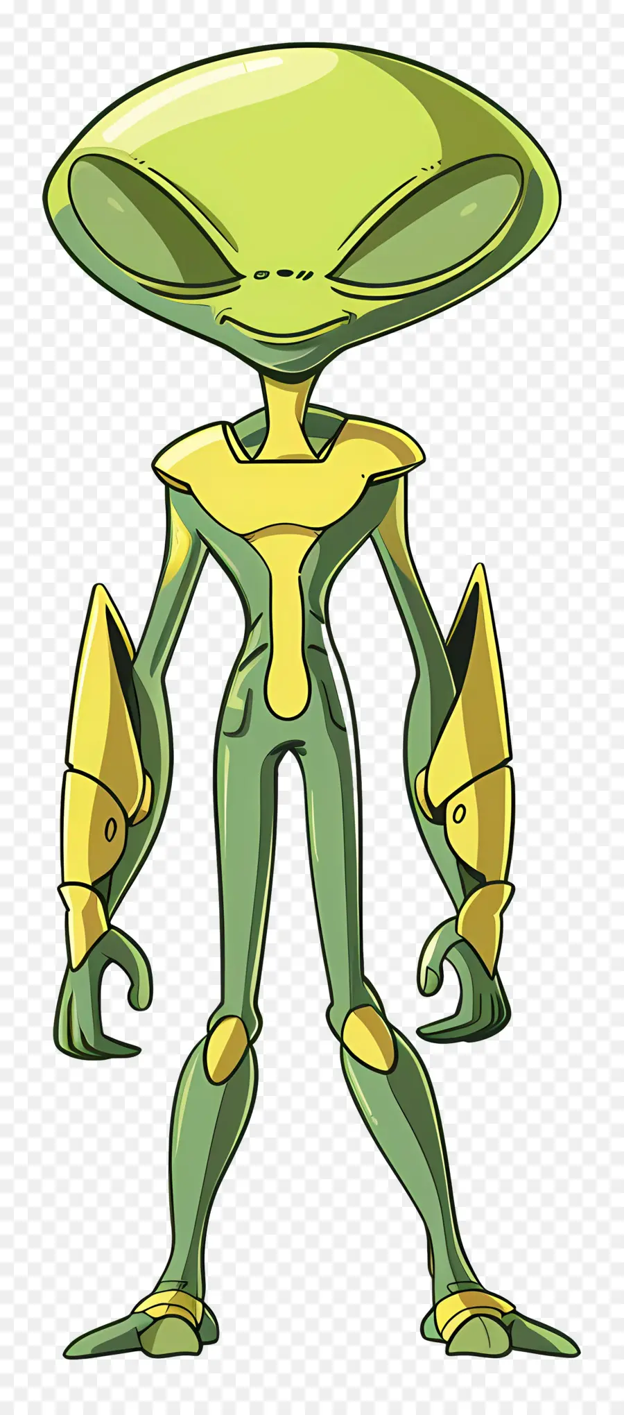 Cartoon Alienígena，Traje Verde PNG