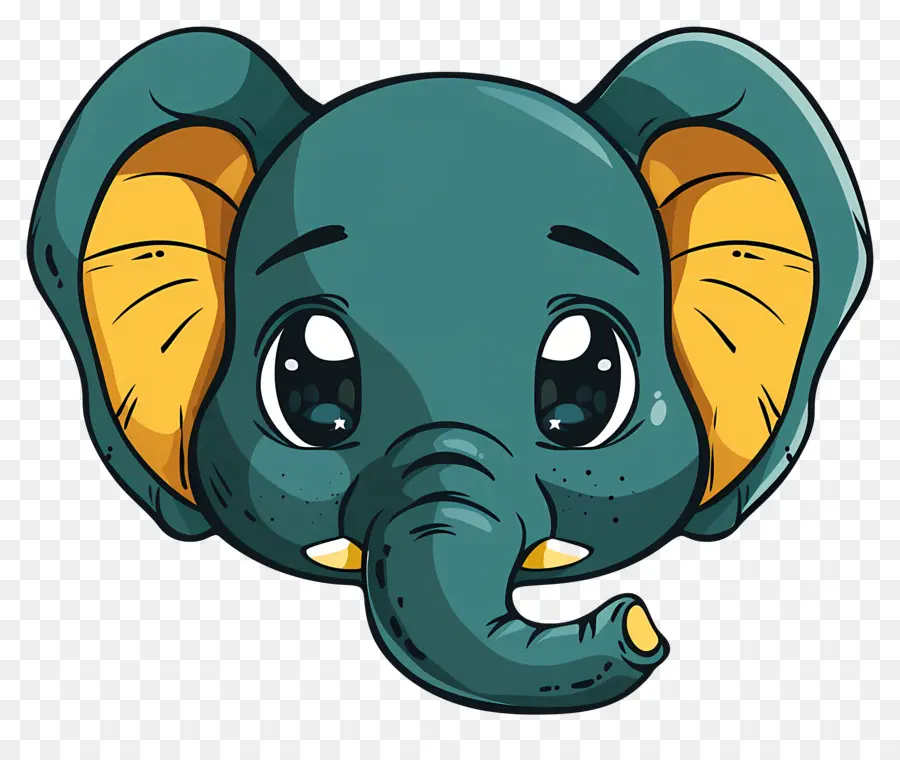 Rosto De Elefante Fofo，Cartoon Elefante PNG