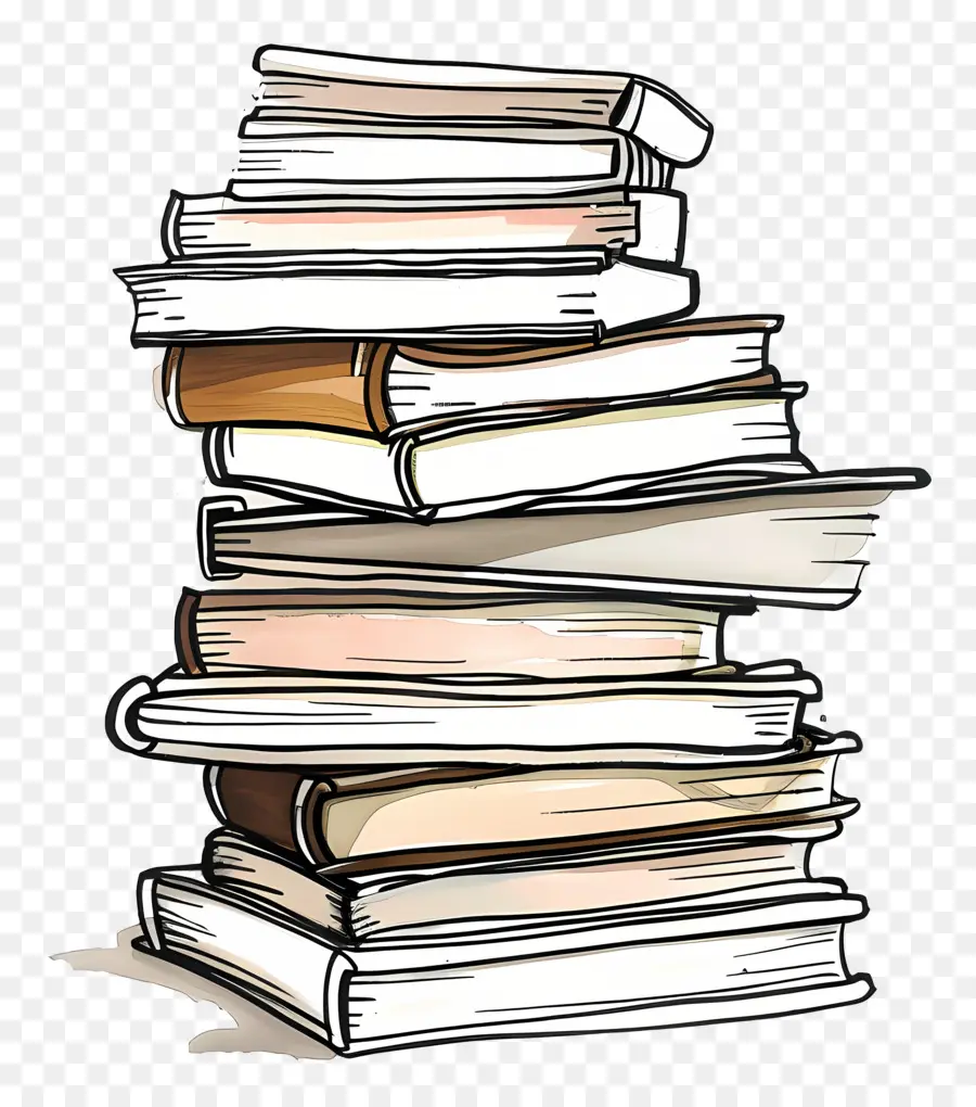 Pilha De Cadernos，Livros PNG