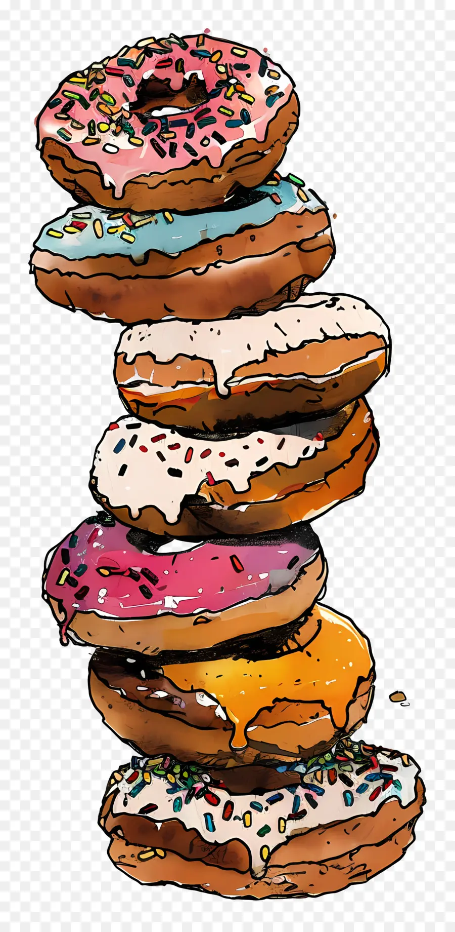 Pilha De Donuts，Doughnuts PNG