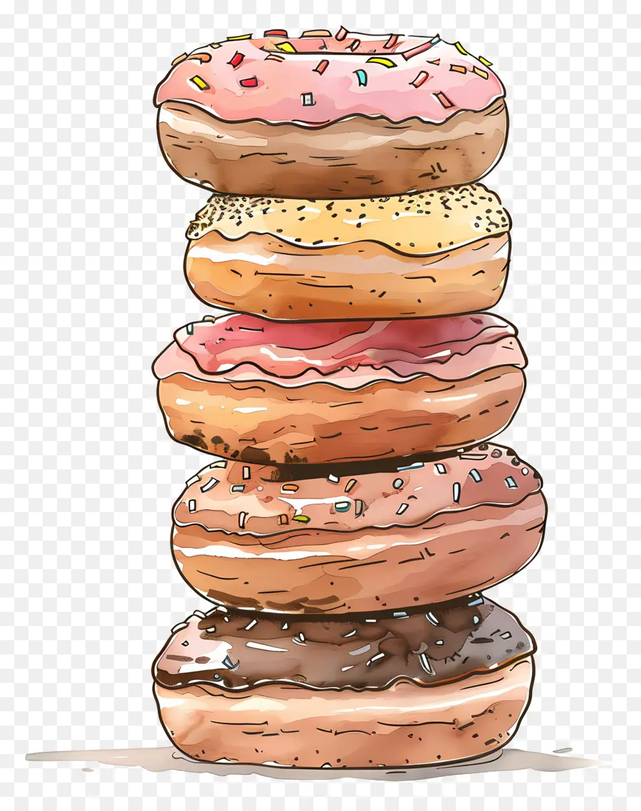 Pilha De Donuts，Donuts PNG