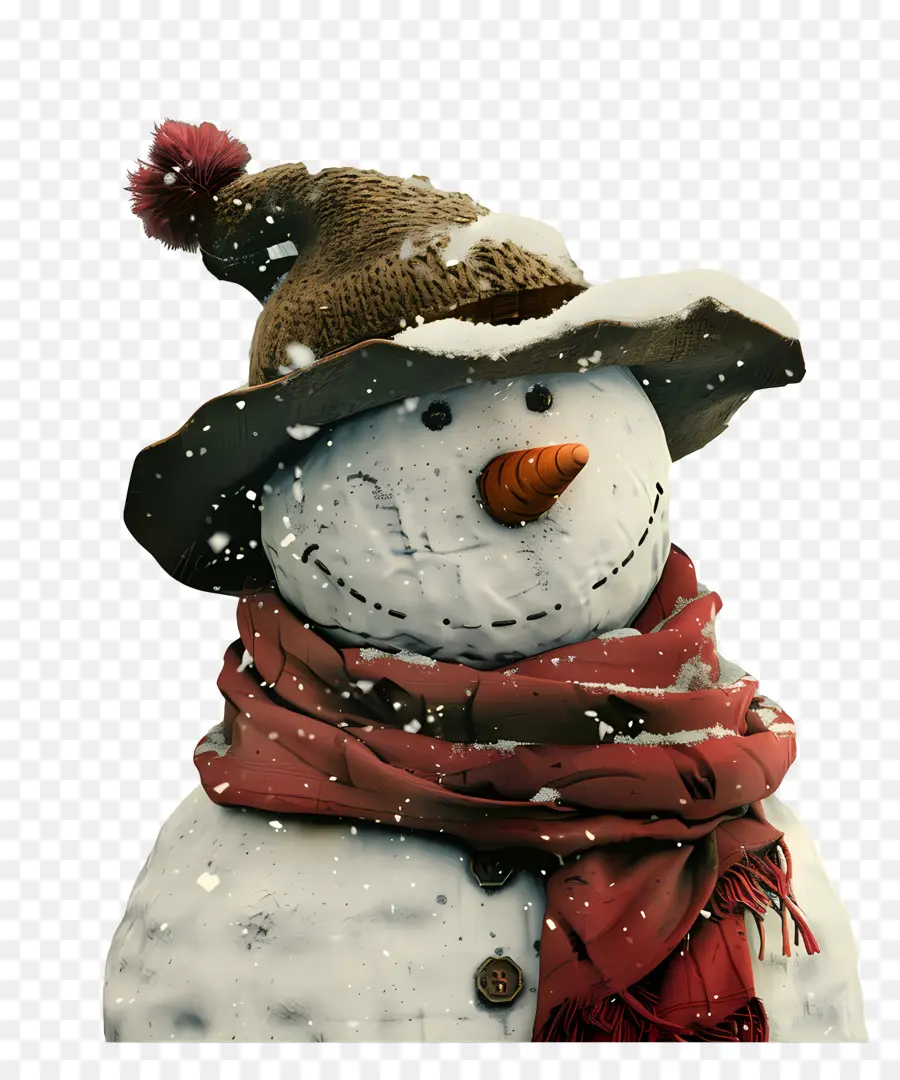 Boneco De Neve，Lenço Vermelho PNG