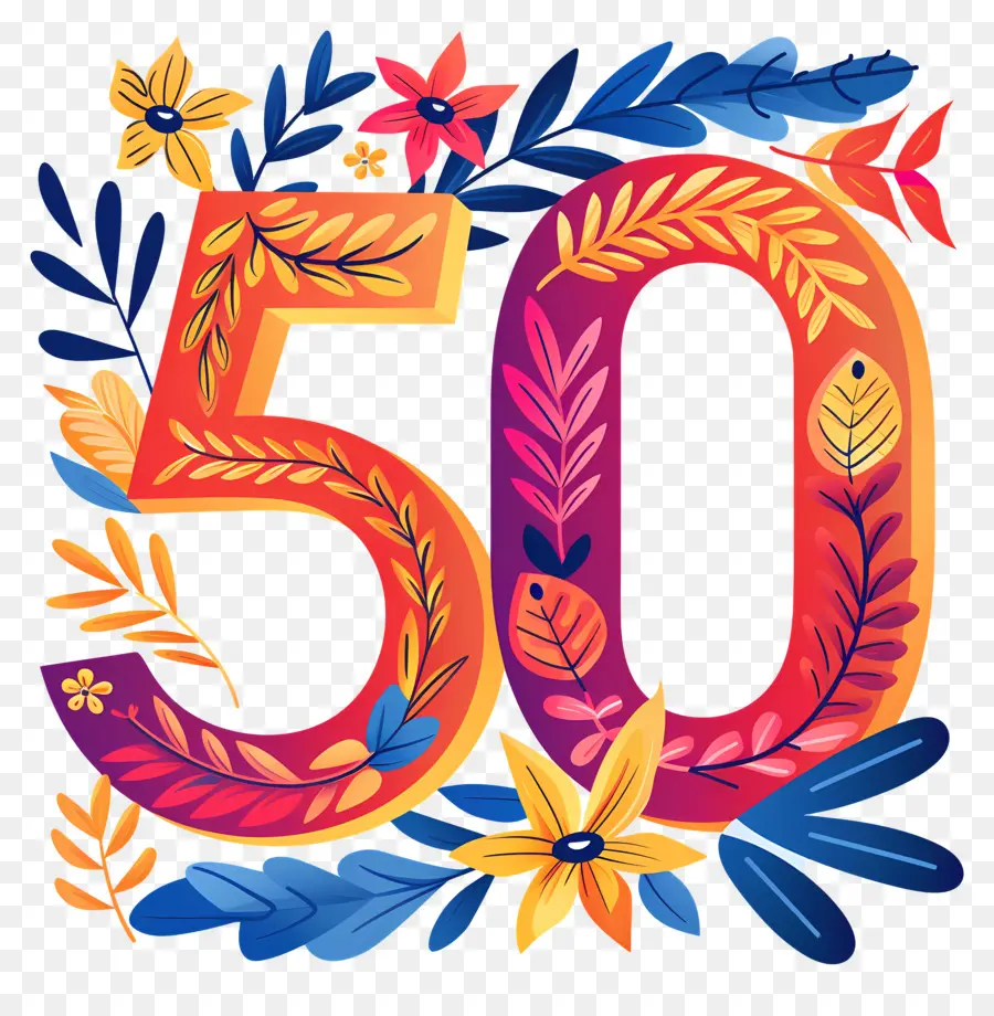 O Número 50，50º Aniversário PNG