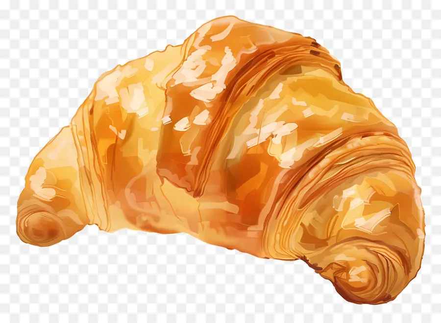 Croissant，Pastelaria PNG