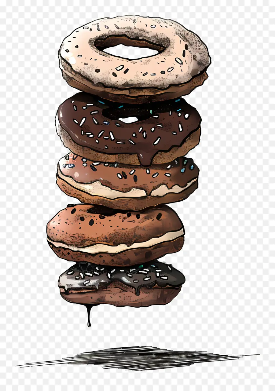 Pilha De Donuts，Donuts PNG