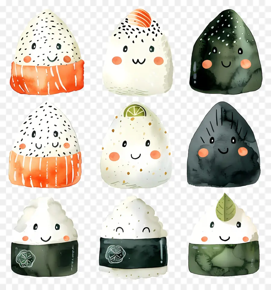 Onigiri，Personagens De Desenhos Animados PNG