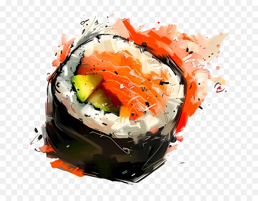 Sushi，Pintura Em Aquarela PNG