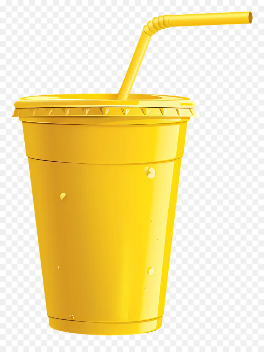 Copo Descartável，Copo De Plástico Amarelo PNG