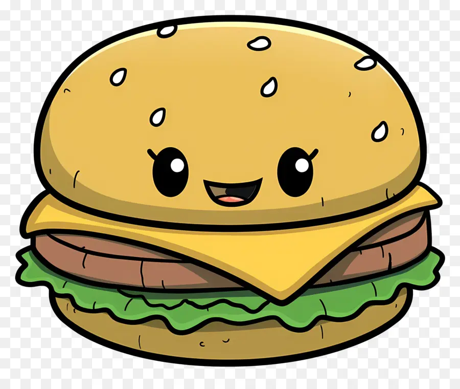 Cartoon Hamburger，Hamburger PNG